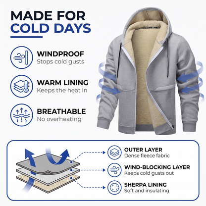 men's zip up hoodie - view 3