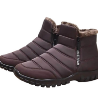 Men's Winter Boots - Waterproof & Side-Zip - Non-Slip Sole