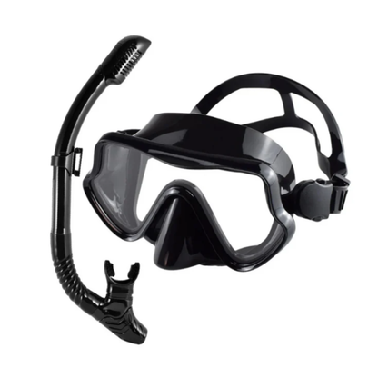 Snorkel Set with Mask - 180° HD View Tempered Glass - Leak-Proof