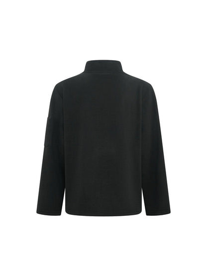 Fleecejacke Herren rostbraun mit Stehkragen und Reißverschluss