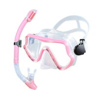 Snorkel Set with Mask - 180° HD View Tempered Glass - Leak-Proof