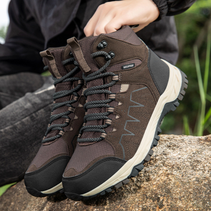 Waterproof Hiking Boots - Ankle-High Support - Non-Slip Grip