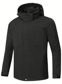 Men's Rain Jacket - Water-Repellent & Windproof - Hooded