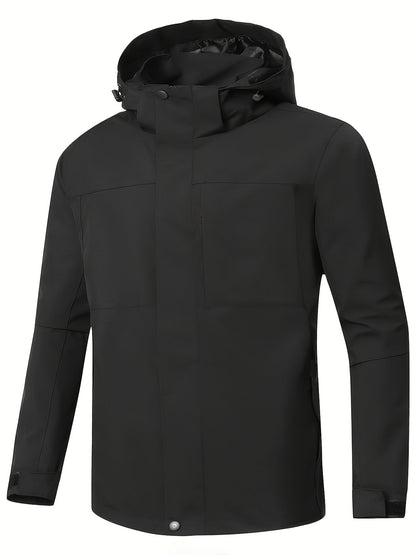 Men's Rain Jacket - Water-Repellent & Windproof - Hooded
