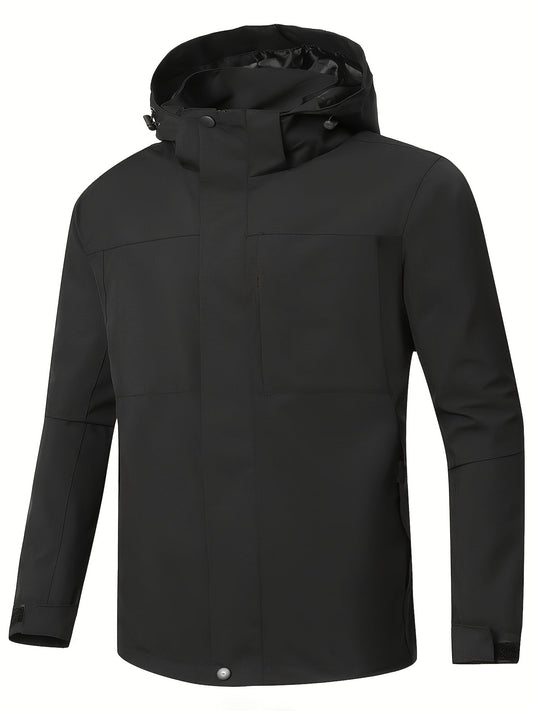Men's Rain Jacket - Water-Repellent & Windproof - Hooded
