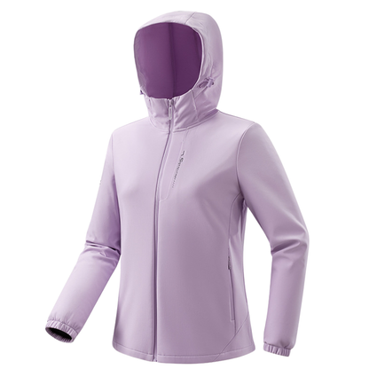 Women's Windbreaker Jacket - Fleece-Lined Softshell - Wind & Water-Resistant