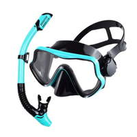 Snorkel Set with Mask - 180° HD View Tempered Glass - Leak-Proof