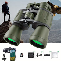 Hunting Binoculars 10x50 - Phone Adapter & Carry Case - Center Focus