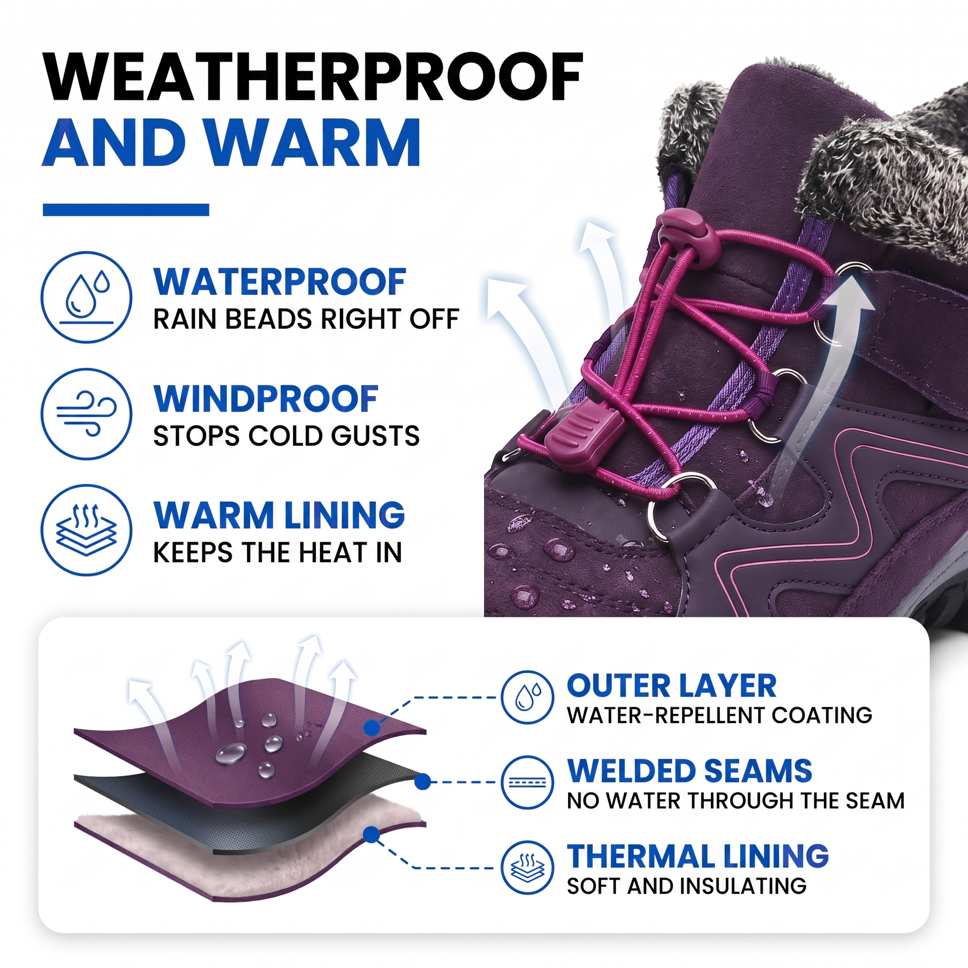 waterproof boots for snow womens