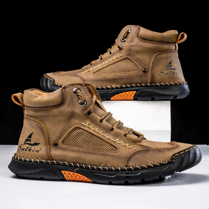 Men's Boots - Waterproof Vegan Leather - Rugged Non-Slip Sole