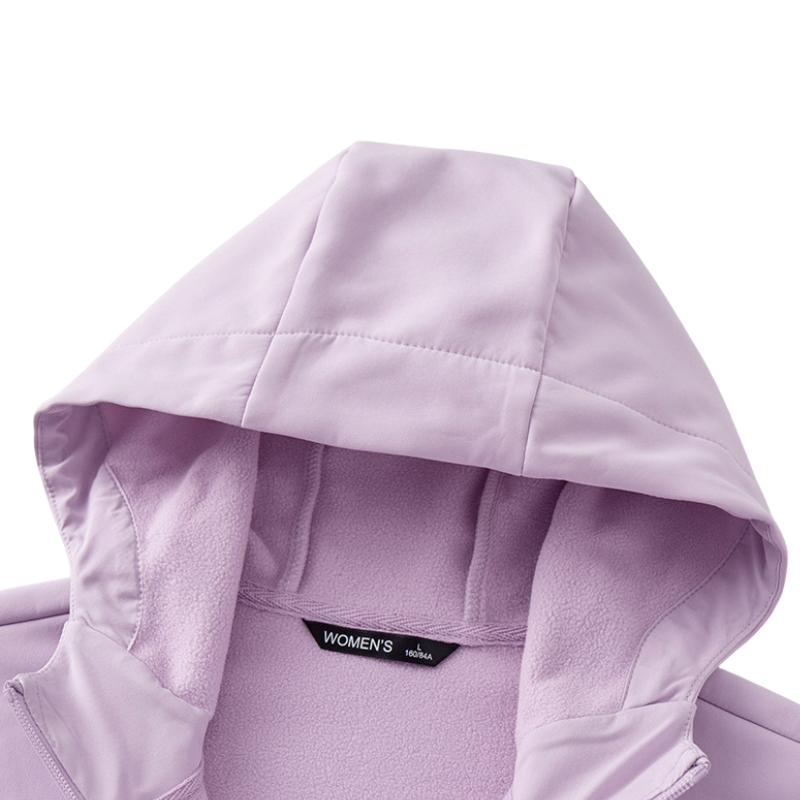 Women's Windbreaker Jacket - Fleece-Lined Softshell - Wind & Water-Resistant