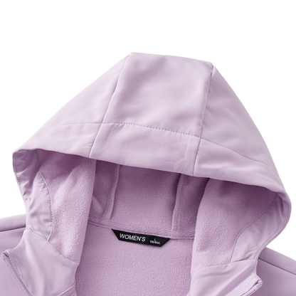 Women's Windbreaker Jacket - Fleece-Lined Softshell - Wind & Water-Resistant