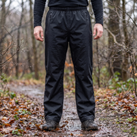 Men's Rain Pants - Waterproof & Breathable - Zippered Pockets