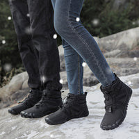 Winter Barefoot Boots - High-Top Fleece Lined - Waterproof Non-Slip Sole
