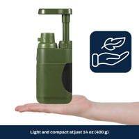 Portable Water Filter - Hand Pump Survival Filter - Backpacking & Emergency