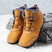 Waterproof Winter Barefoot Shoes - Fleece Lined High-Tops - Non-Slip