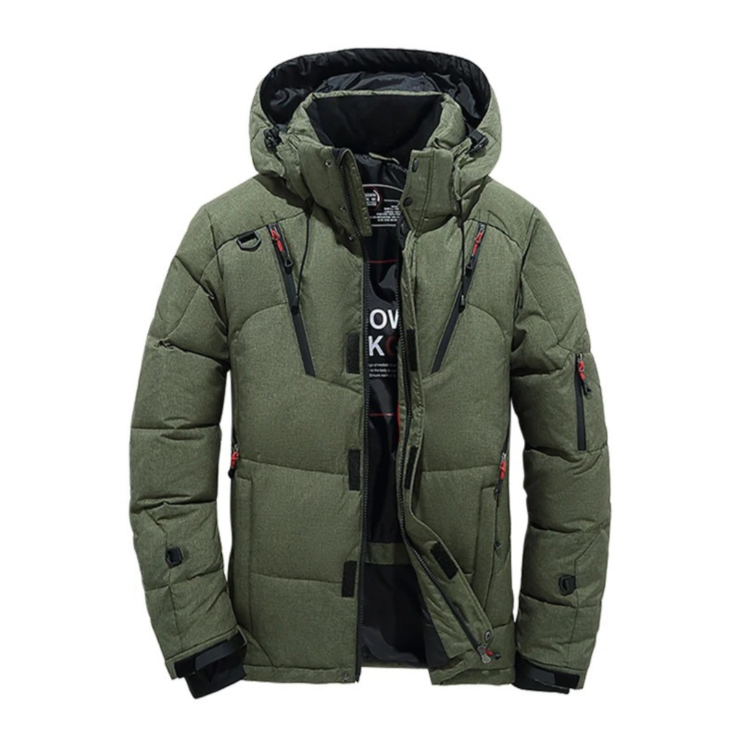Men's Puffer Jacket - Waterproof & Windproof - Detachable Hood