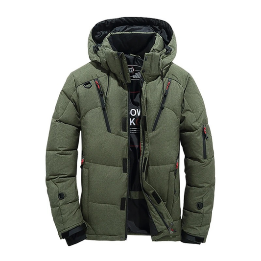 Men's Puffer Jacket - Waterproof & Windproof - Detachable Hood