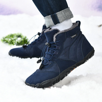 Waterproof Winter Barefoot Shoes - Fleece Lined High-Top - Non-Slip