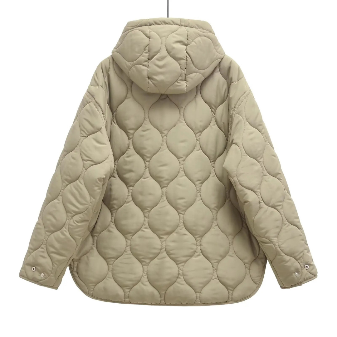Women's Winter Coat - Waterproof & Windproof - Hooded Quilted Design