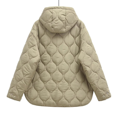 Women's Winter Coat - Waterproof & Windproof - Hooded Quilted Design