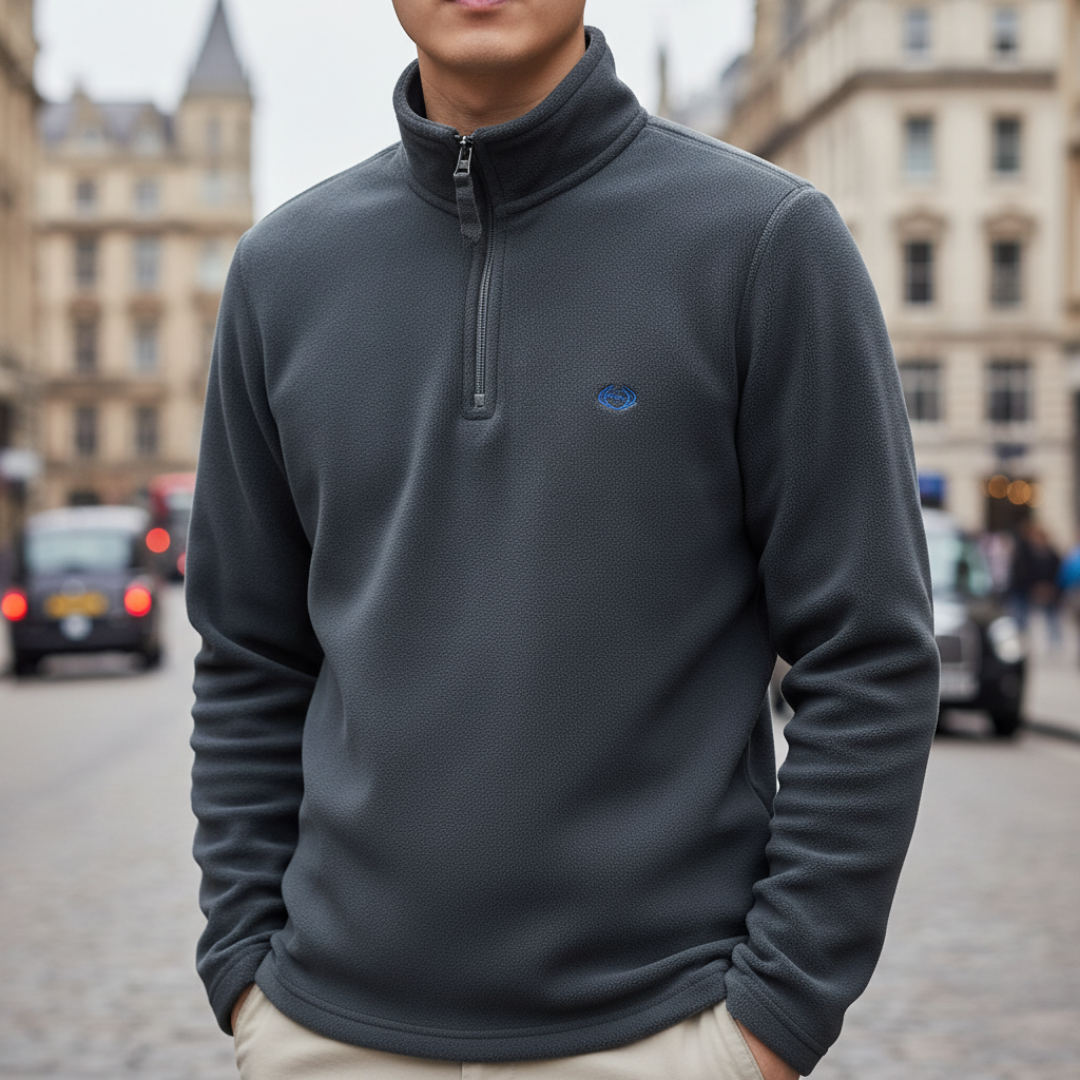 half zip fleece pullover men