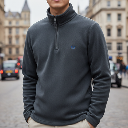 half zip fleece pullover men