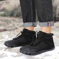 Winter Barefoot Boots - Quilt Lined - Waterproof & Non-Slip Sole