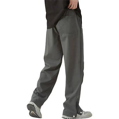 Rain Pants - Full-Length Side Zippers - Water-Repellent & Windproof