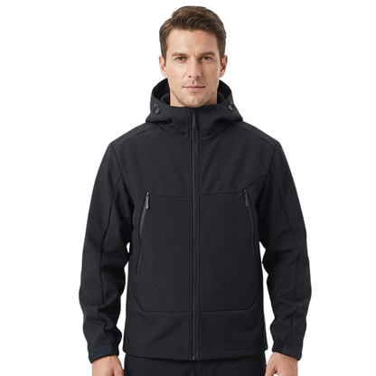 Men's Softshell Jacket - Fleece Lined & Windproof - Water-Repellent Shell