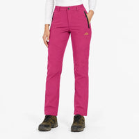 Winter Pants for Women - Water-Repellent Softshell - Fleece Lined