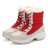 Women's Platform Winter Boots - Non-Slip - Quilted