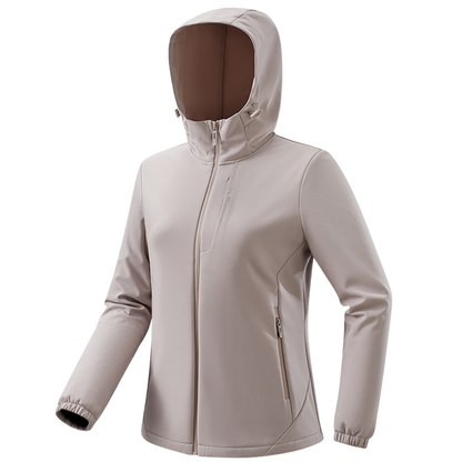 Women's Windbreaker Jacket - Fleece-Lined Softshell - Wind & Water-Resistant