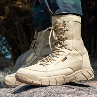 Tactical Boots for Men - Lightweight Suede & Textile - Breathable Lining