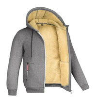 Men's Hooded Cardigan - Sherpa Fleece Lined - Full-Zip