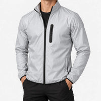 Reflective Running Jacket for Men - Windproof Cycling Jacket - Mesh-Lined