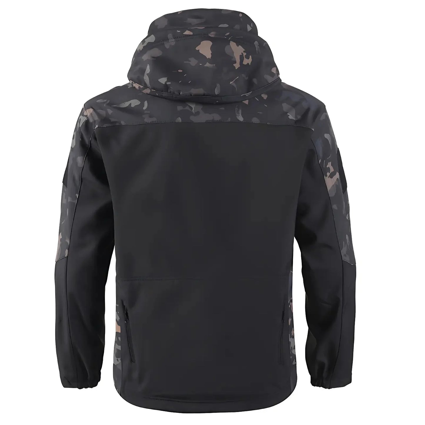 Men's Softshell Jacket - Fleece-Lined & Windproof - Tactical Multi-Pocket Design