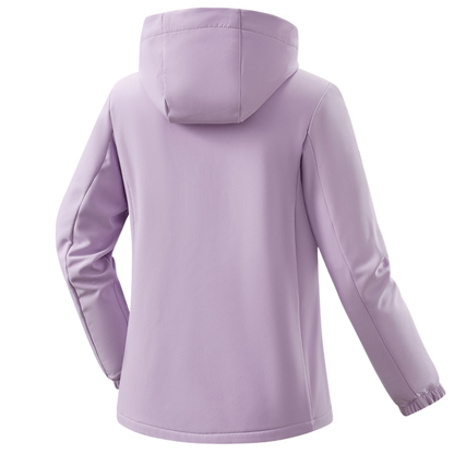 Women's Windbreaker Jacket - Fleece-Lined Softshell - Wind & Water-Resistant
