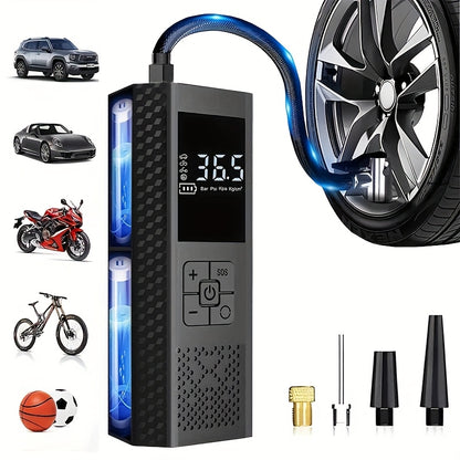 Portable Air Compressor - 150 PSI Cordless Tire Inflator - Digital Gauge