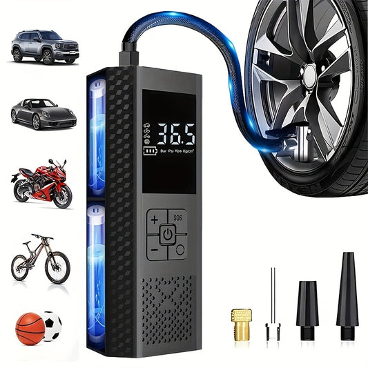 Portable Air Compressor - 150 PSI Cordless Tire Inflator - Digital Gauge