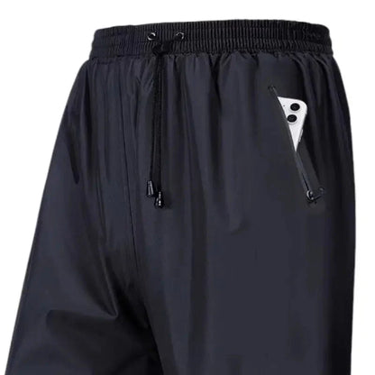 Men's Rain Pants - Waterproof & Breathable - Zippered Pockets