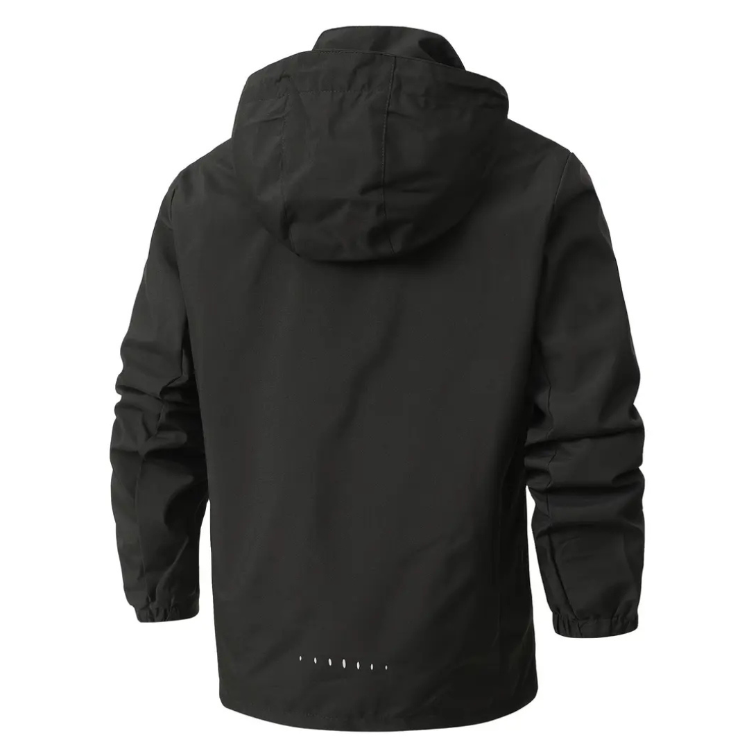 Men's Rain Jacket - Waterproof with Sealed Seams - Adjustable Hood