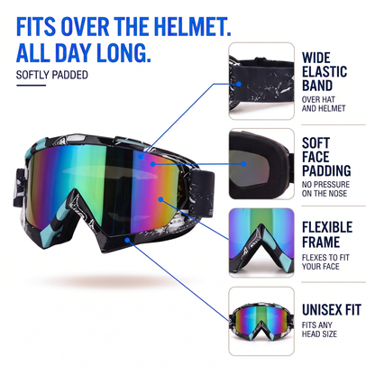 mirrored ski goggles