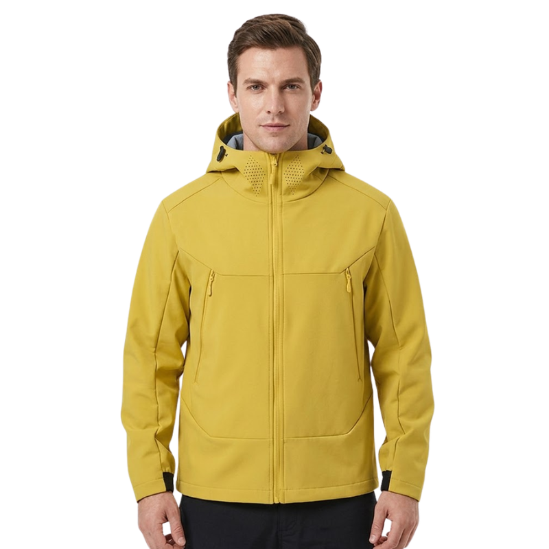 Men's Softshell Jacket - Fleece Lined & Windproof - Water-Repellent Shell
