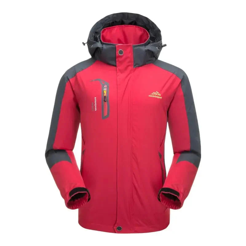 Men's Rain Jacket - Water-Repellent & Windproof - Detachable Hood