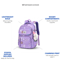Kids Backpack - Space Print - Reflective Safety Strip