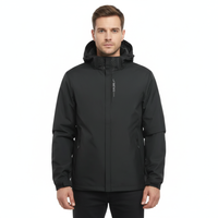 Men's Rain Jacket - Waterproof with Sealed Seams - Adjustable Hood