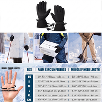 Waterproof Ski Gloves - Touchscreen - Adjustable Wrist Strap