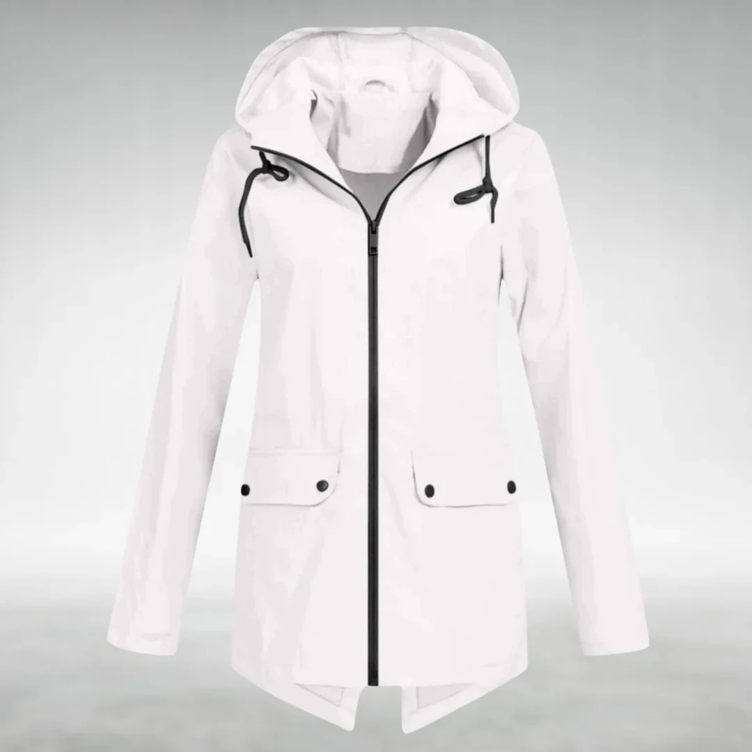 Women's Rain Jacket - Waterproof & Windproof - Adjustable Hood