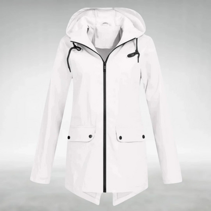 Women's Rain Jacket - Waterproof & Windproof - Adjustable Hood
